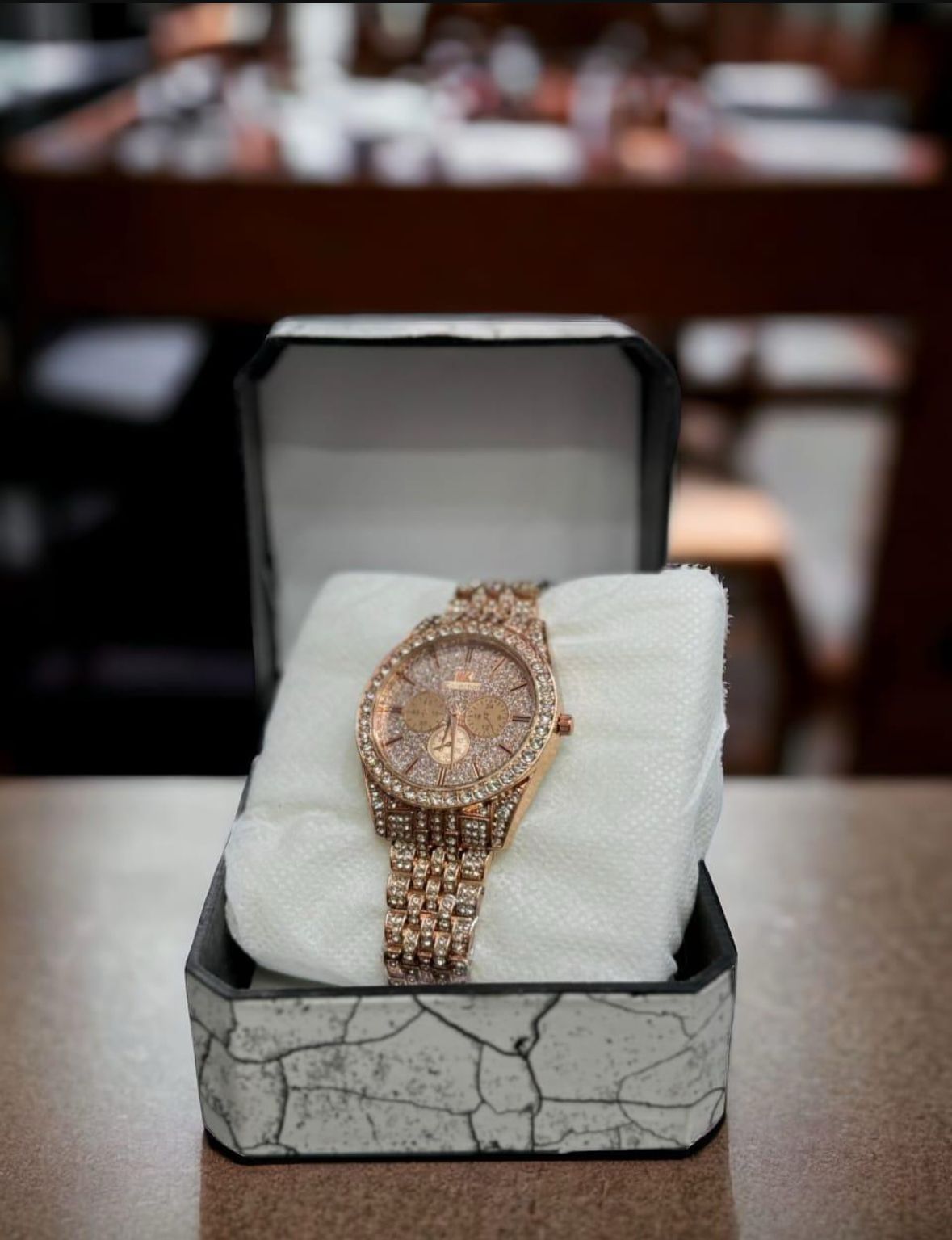 Diamond Stone Women's Chain Watch